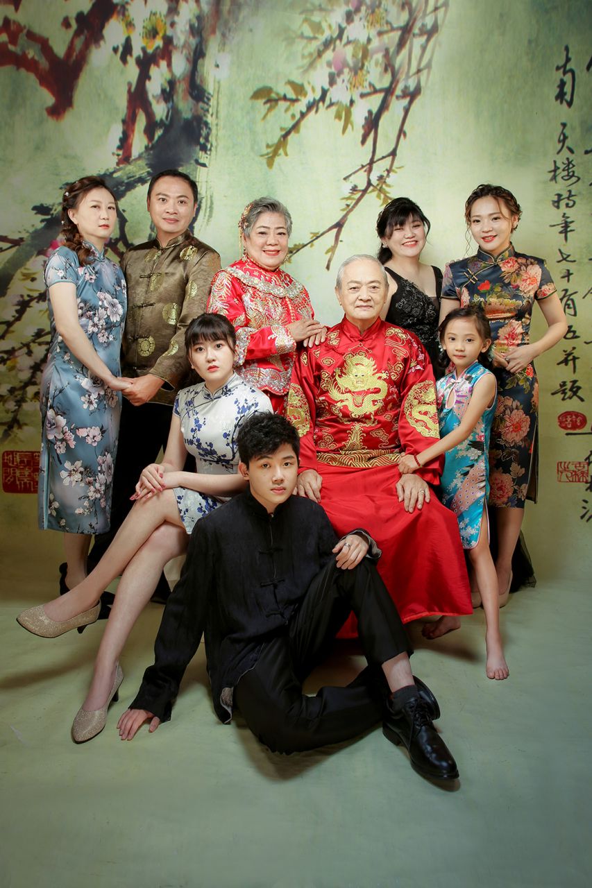 高雄三代同堂全家福攝影 中式家族合照